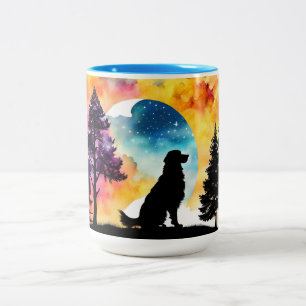 Caneca De Café Em Dois Tons O amor é um cão à sua espera