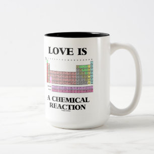 Caneca De Café Em Dois Tons O amor é uma reacção química (a mesa periódic