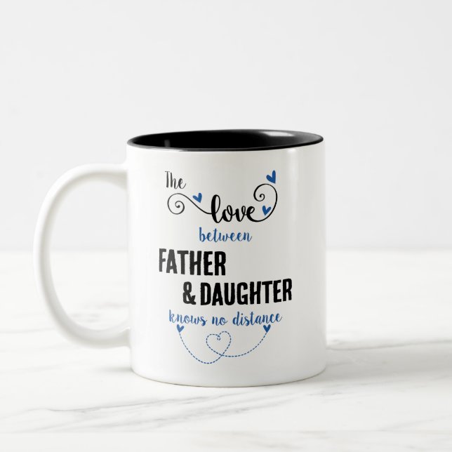 Caneca De Café Em Dois Tons O amor entre pai e filha distante (Esquerda)
