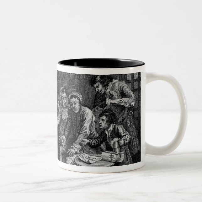 Caneca De Café Em Dois Tons O ancinho na prisão, placa VII (Direita)