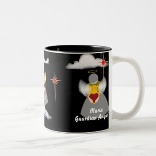 Caneca De Café Em Dois Tons O anjo-da-guarda Caneca-Personaliza