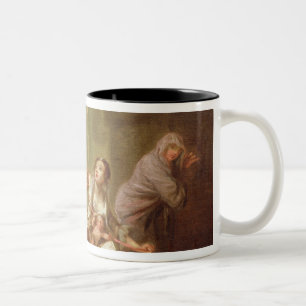 Caneca De Café Em Dois Tons O anjo do compaixão, c.1746 (óleo em canvas)