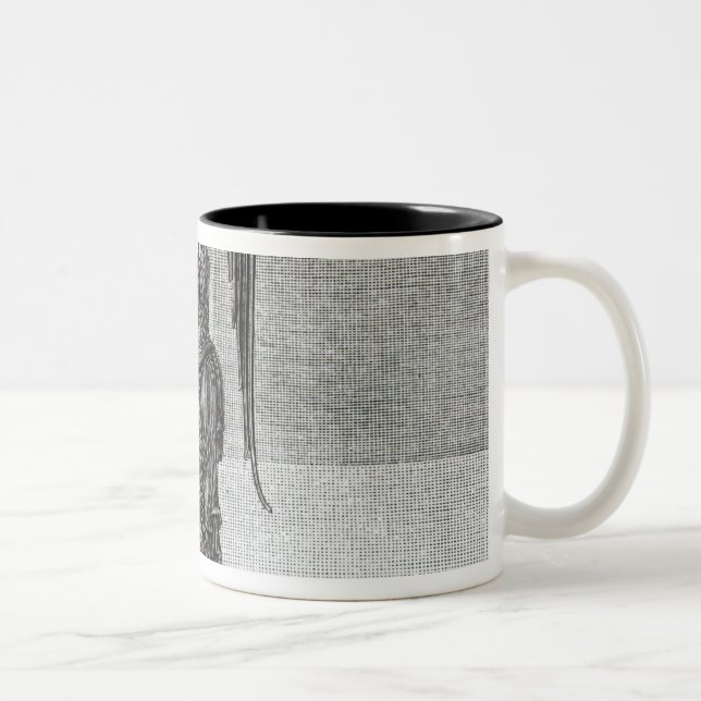 Caneca De Café Em Dois Tons O anjo, guardarando as chaves do inferno (Direita)