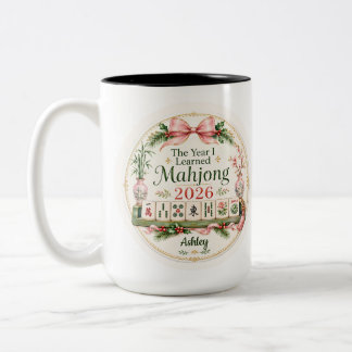 Caneca De Café Em Dois Tons O Ano em que Aprendi Mahjong Presente para Ela