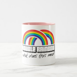 Caneca De Café Em Dois Tons O arco-íris dobro, o que faz este meio?