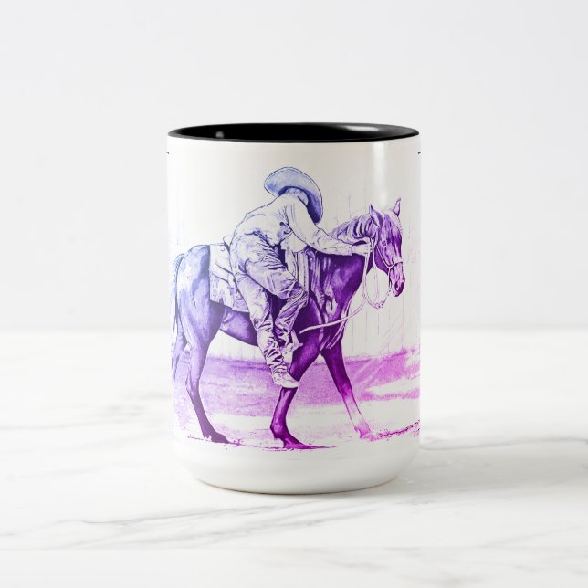 Caneca De Café Em Dois Tons O Arranque Colt (roxo) (Centro)