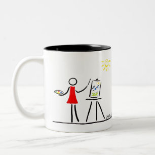 Caneca De Café Em Dois Tons o artista