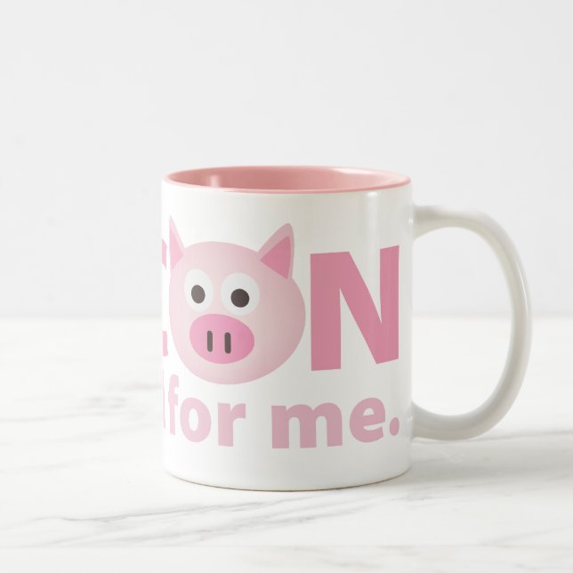Caneca De Café Em Dois Tons O bacon é bom para mim (Direita)