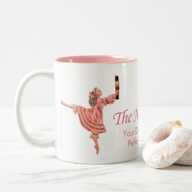 Caneca De Café Em Dois Tons O Balé Nutcracker Clara Mug (Com Donut)