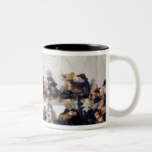 Caneca De Café Em Dois Tons O banquete do casamento