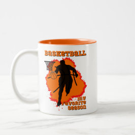 Caneca De Café Em Dois Tons O Basquete É A Minha Época Favorita