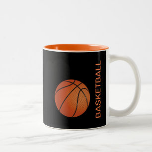 Caneca De Café Em Dois Tons O basquetebol legal ostenta o tema