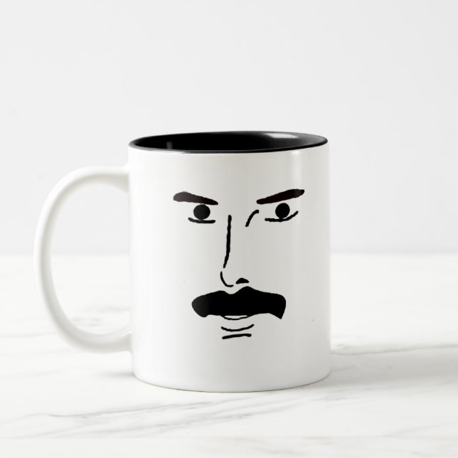 Caneca De Café Em Dois Tons O bigode britânico (Esquerda)