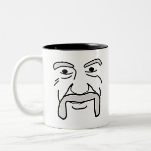 Caneca De Café Em Dois Tons O bigode velho