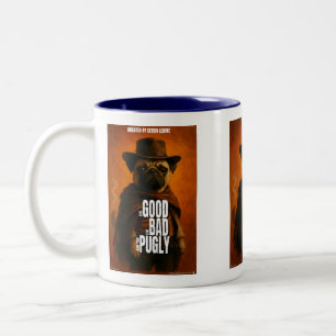 Caneca De Café Em Dois Tons O Bom, o Mau & a Paródia de Filme Pugly