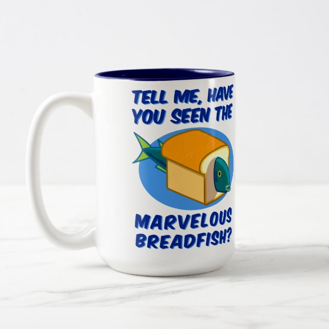 Caneca De Café Em Dois Tons O Breadfish maravilhoso (Esquerda)