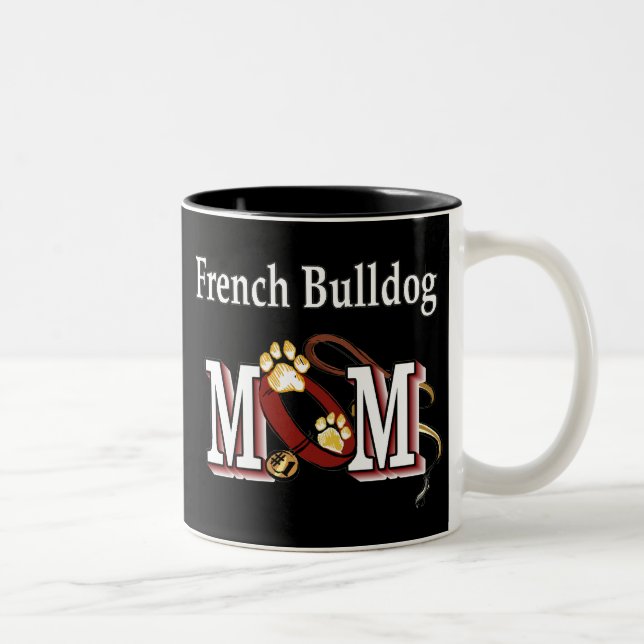 Caneca De Café Em Dois Tons O Buldogue Francês Mãe Mug (Direita)