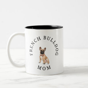 Caneca De Café Em Dois Tons O Buldogue Francês Mãe Mug