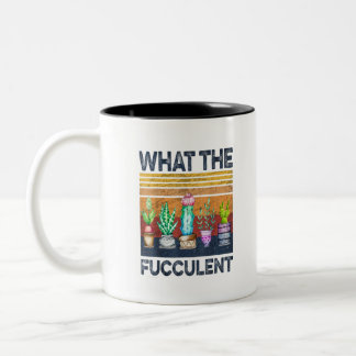 Caneca De Café Em Dois Tons O Cactus Suculenta O Que É O Jardinagem Fuculento