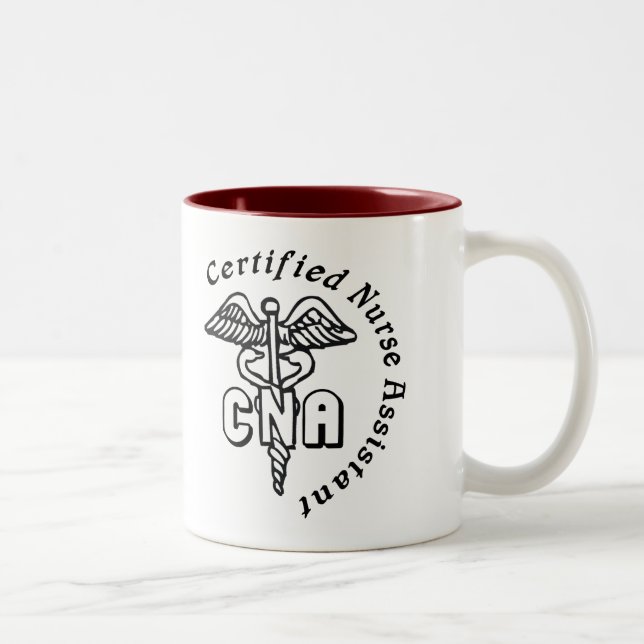 CANECA DE CAFÉ EM DOIS TONS O CADUCEUS PODE ASSISTENTE DA ENFERMEIRA (Direita)