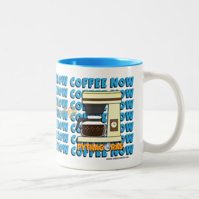 Caneca De Café Em Dois Tons O café agride agora (Direita)