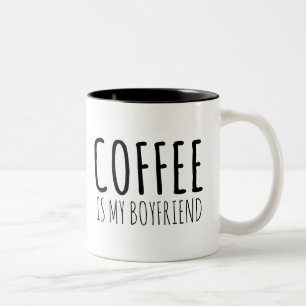 Caneca De Café Em Dois Tons O café é meu namorado