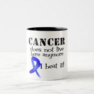 Caneca De Café Em Dois Tons O cancro do cólon não vive aqui Anymore