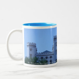 Caneca De Café Em Dois Tons O Capitólio velho do estado de Louisiana