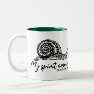 Caneca De Café Em Dois Tons O caracol é o meu animal espiritual para um colega