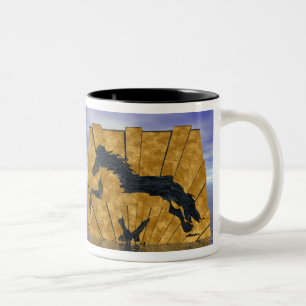 Caneca De Café Em Dois Tons O Cavalo Islandês Tolt Dourado