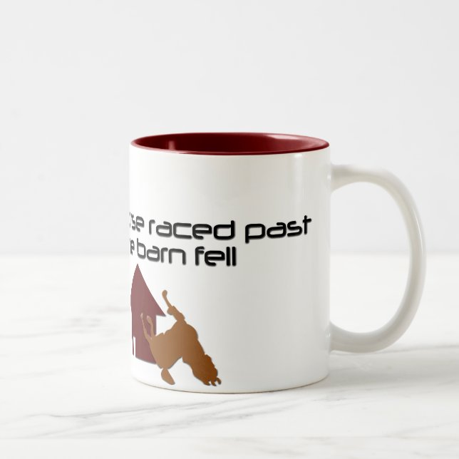 Caneca De Café Em Dois Tons O celeiro caiu (Direita)