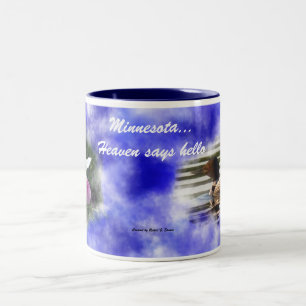 Caneca De Café Em Dois Tons O céu de Minnesota… diz olá!