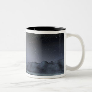 Caneca De Café Em Dois Tons O céu noturno de um hipotético planeta alienígena