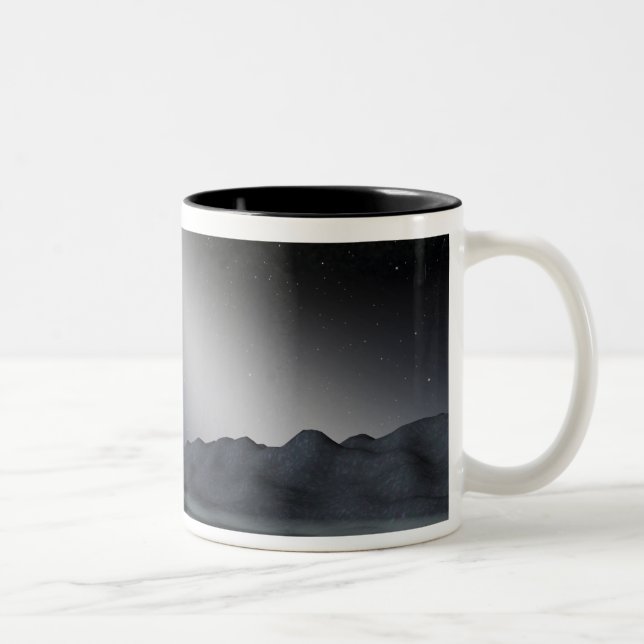 Caneca De Café Em Dois Tons O céu noturno de um hipotético planeta alienígena (Direita)