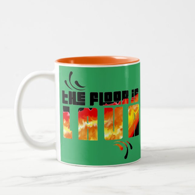 Caneca De Café Em Dois Tons O chão é Lava (Esquerda)
