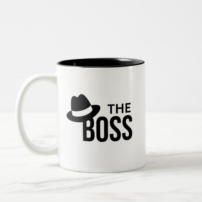 Caneca De Café Em Dois Tons O Chefe (Esquerda)