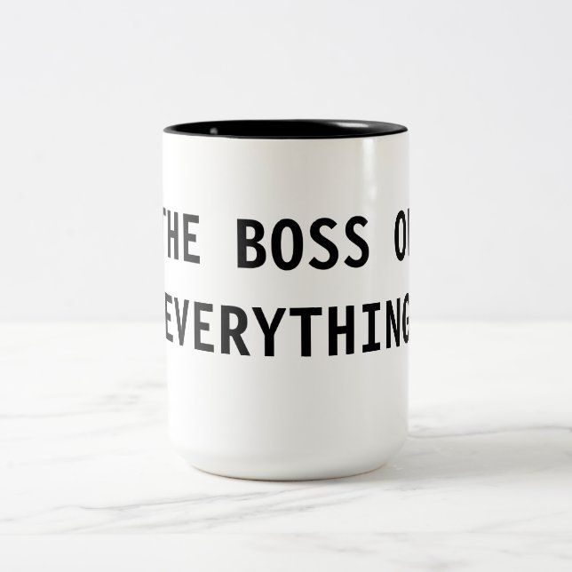 Caneca De Café Em Dois Tons O chefe de tudo (Centro)