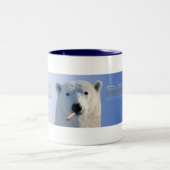 Caneca De Café Em Dois Tons O chefe grande #1 (Centro)