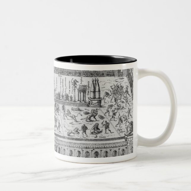 Caneca De Café Em Dois Tons O circo Maximus em Roma, c.1600 (Direita)