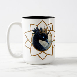 Caneca De Café Em Dois Tons O Cisne Que Guarda a Lua.