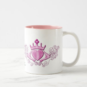 Caneca De Café Em Dois Tons O Claddagh (rosa)