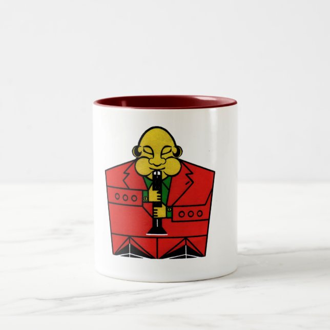 Caneca De Café Em Dois Tons O Clarinetist (Centro)