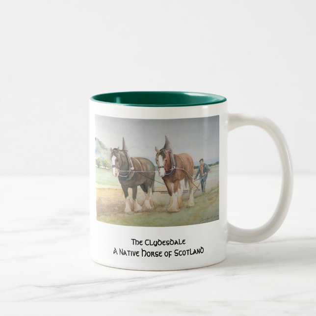 Caneca De Café Em Dois Tons O Clydesdale (Direita)