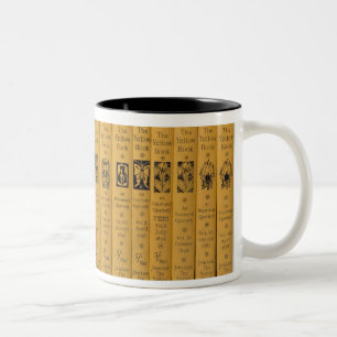 Caneca De Café Em Dois Tons O cobrir e a espinha projetam para "o livro