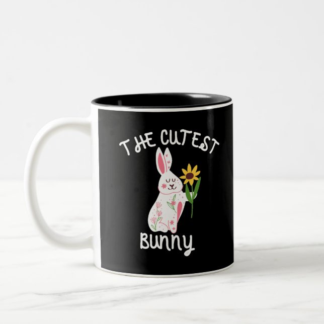 Caneca De Café Em Dois Tons O Coelho Mais Fofo (Esquerda)