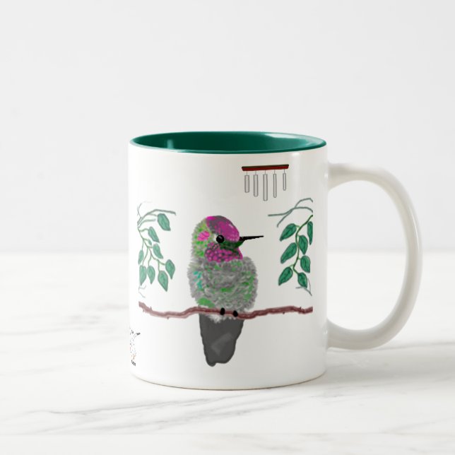 Caneca De Café Em Dois Tons O colibri de Anna (Direita)