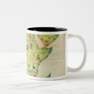 Caneca De Café Em Dois Tons O continente de África