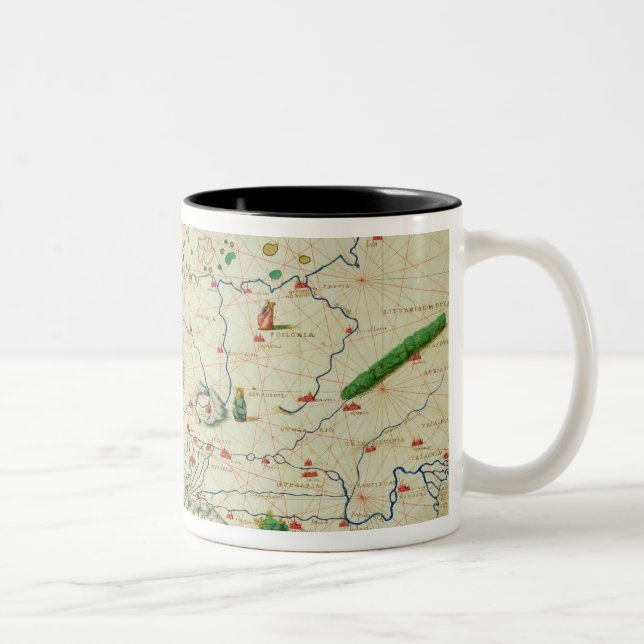 Caneca De Café Em Dois Tons O continente de Europa (Direita)