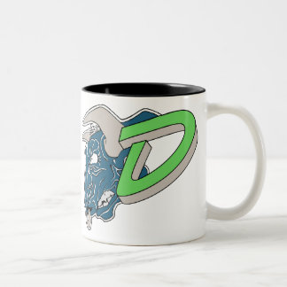 Caneca De Café Em Dois Tons O copo da equipa de beisebol dos malfeitor