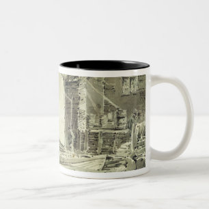 Caneca De Café Em Dois Tons O Cottag do pescador de Joseph Mallord William